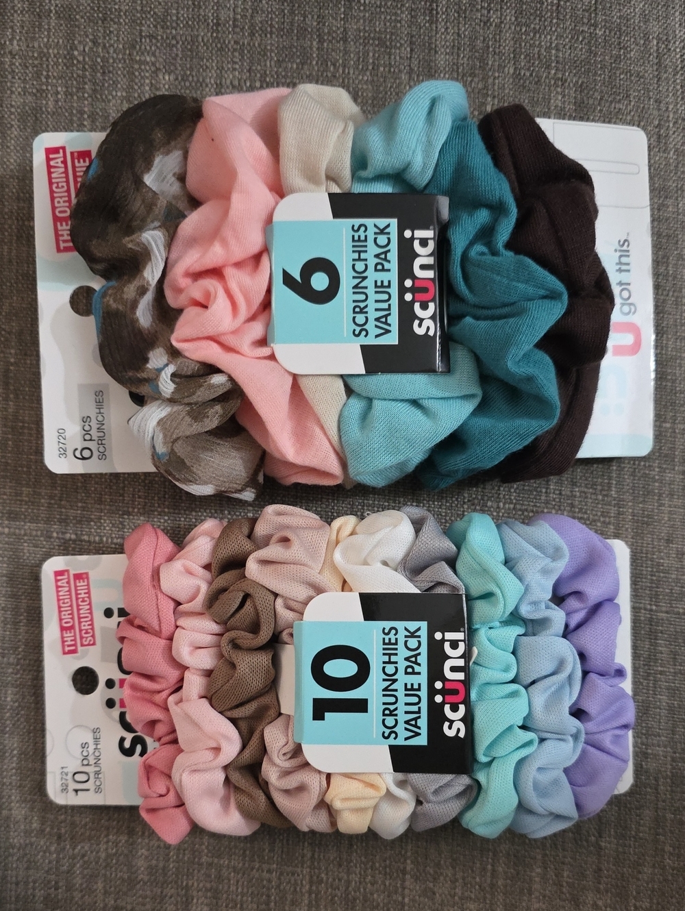 Pastel & Teal Scrunchie Pack - 16-Pack Value Set